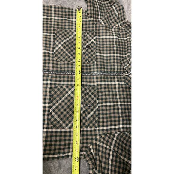 ONLY & SONS Tyson Check Mens Zip-Up Overshirt - SPRUCE Men’s Large - Picture 7 of 9